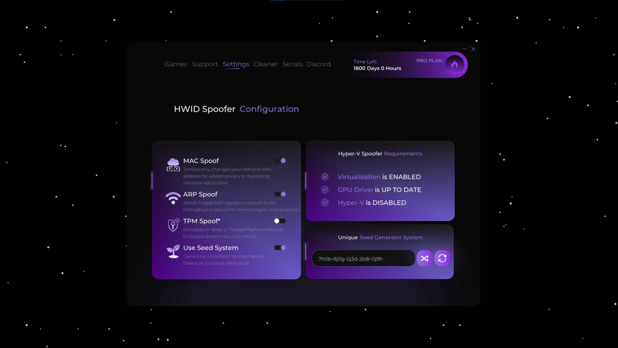 🛡️ Temp Spoofer HWID